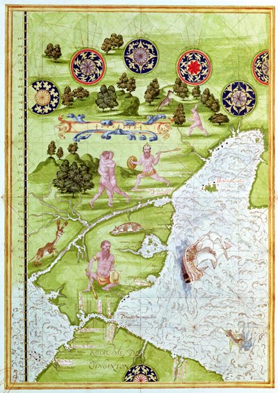 Fol.40v Mapa del Estrecho de Magallanes, de 